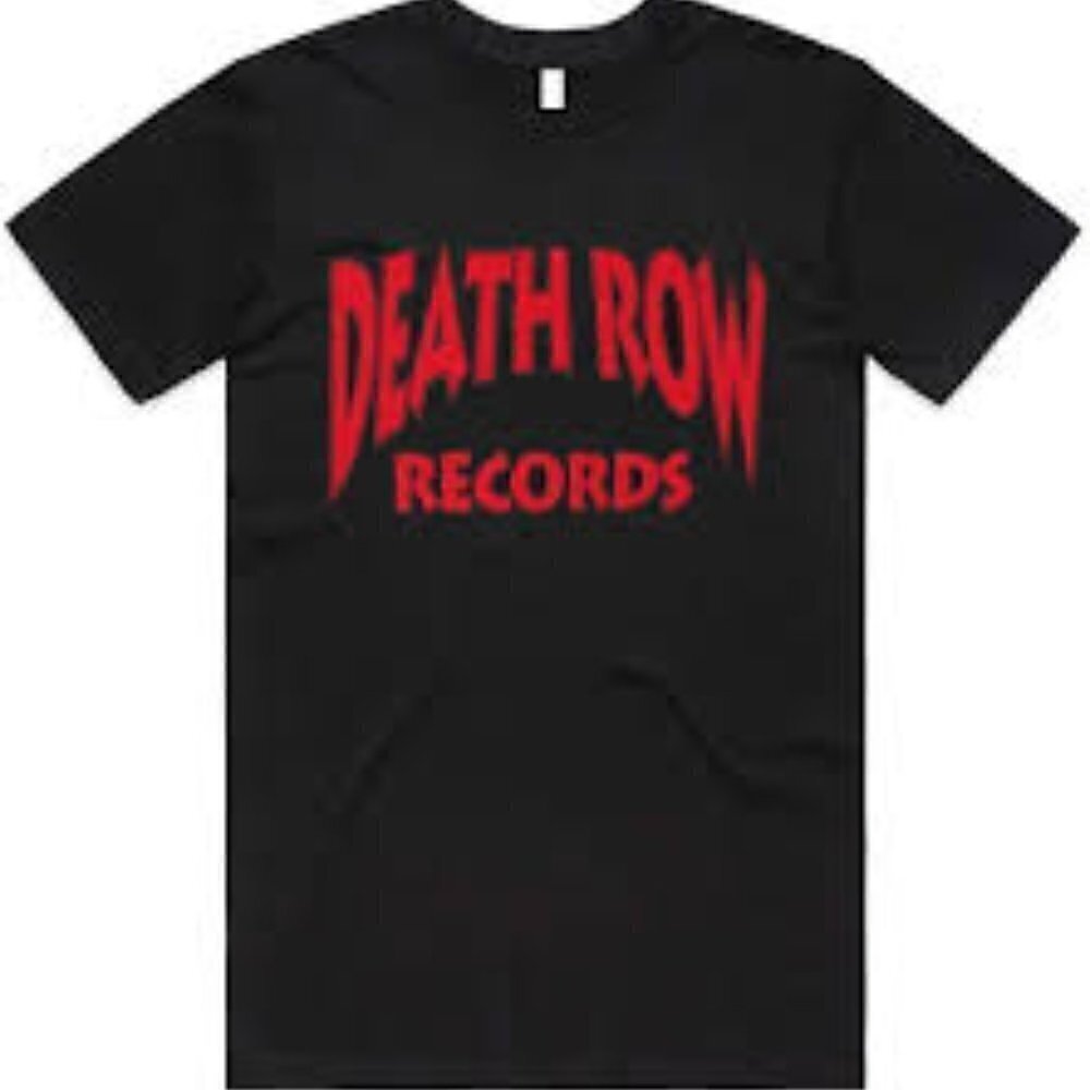 Death Row Records Black & Red Graphic T Shirt Medium M Retro Street Wear